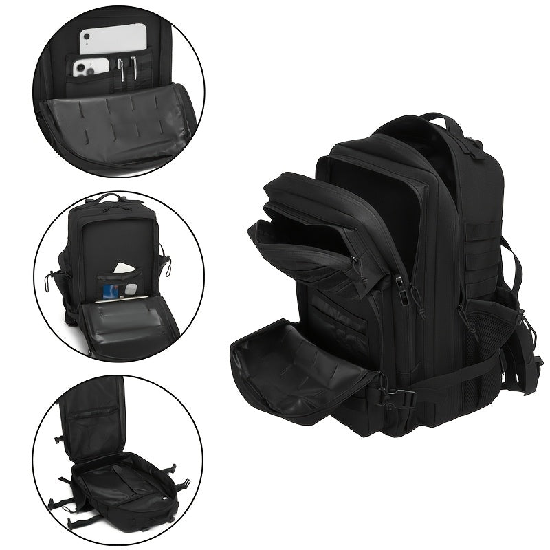 Zaino Trekking 45L Per Campeggio All Aperto Con Tasche Laterali E Compartimenti
