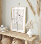 Blumen Minimalistisch Poster · Geschenkidee · Handgezeichnet · Abstract Flower · Line Art · Wand Deko · Deko Print ohne Rahmen-2