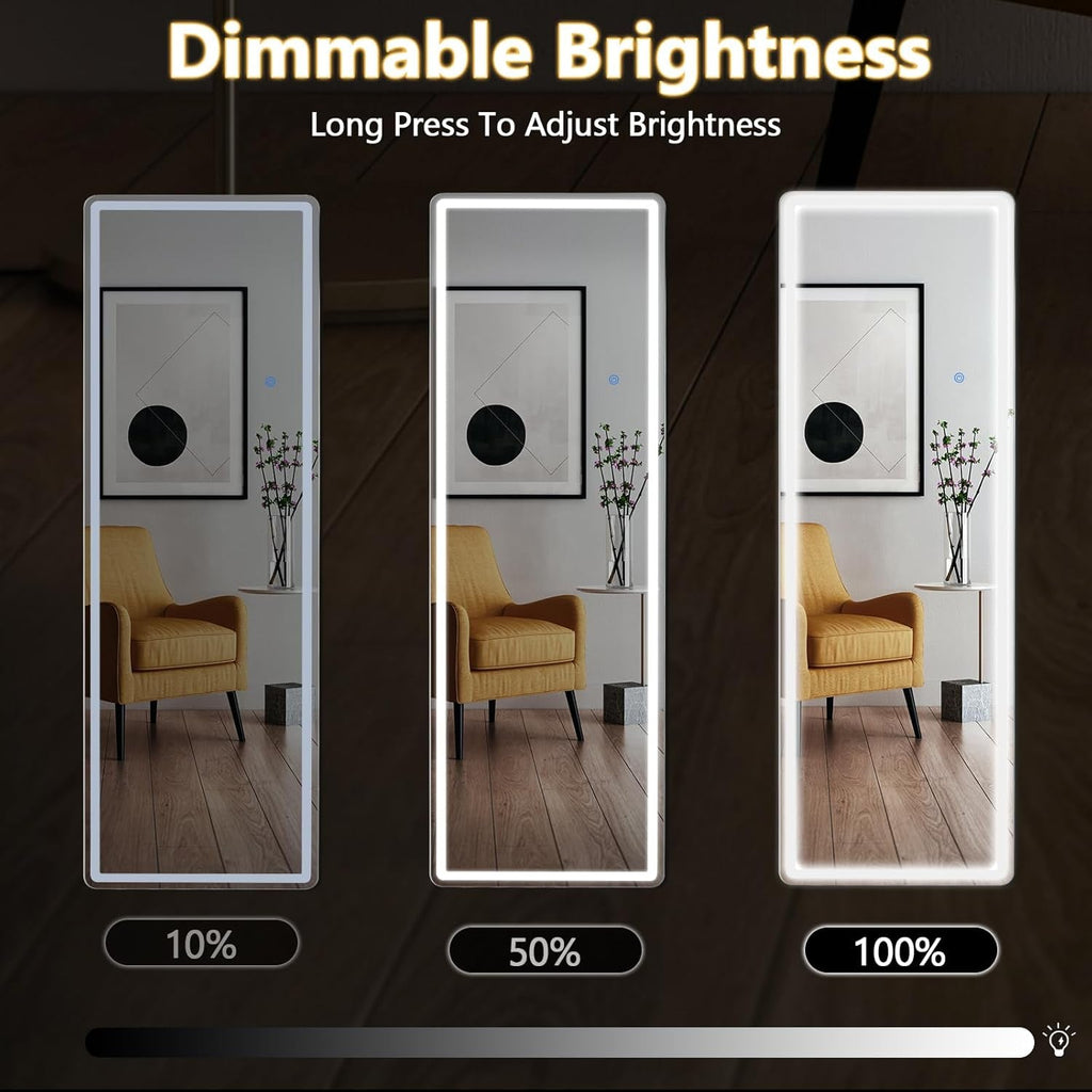 65Inch LED Floor Mirror With Colorful Illumination