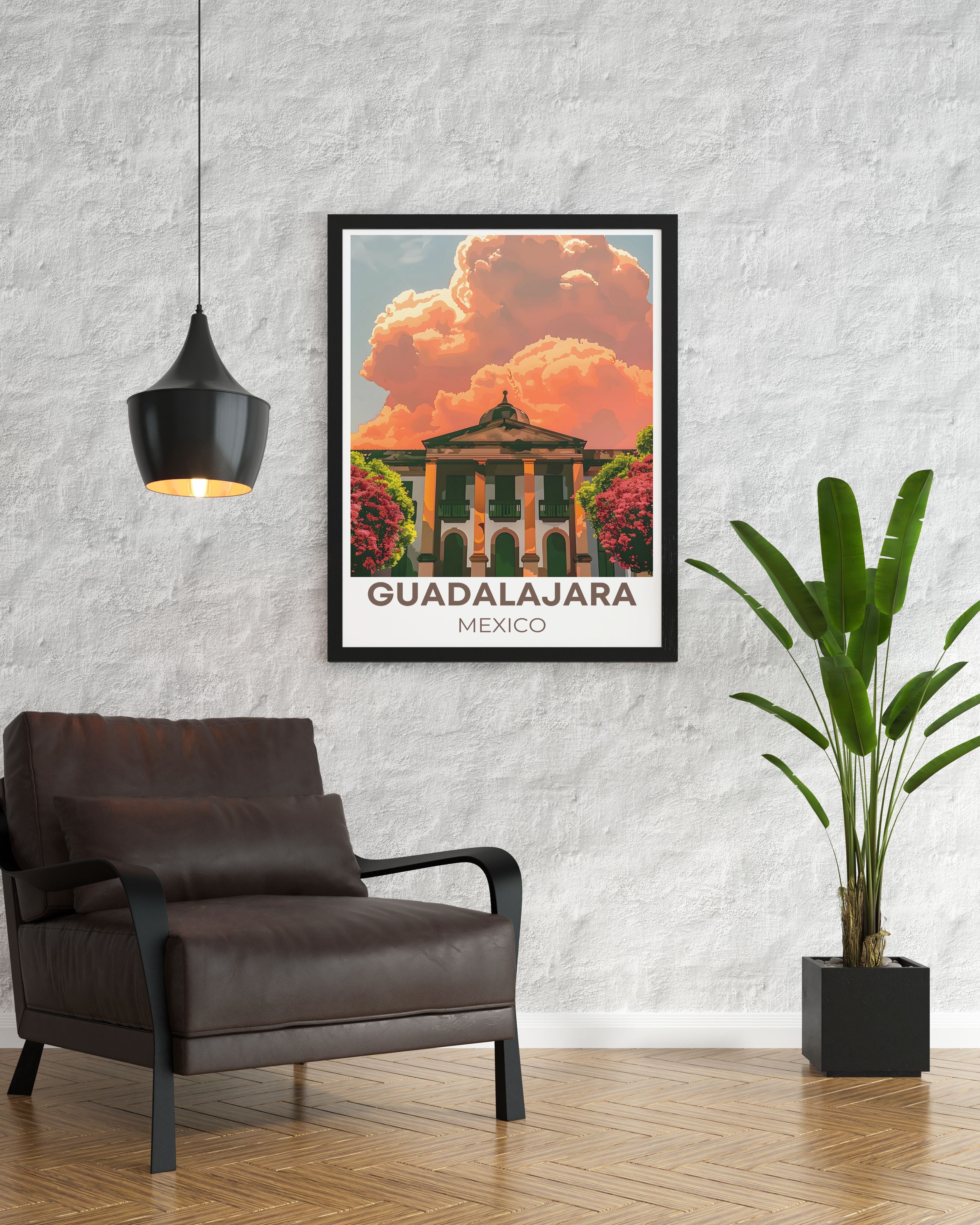 Guadalajara Print - Hospicio CabaÃ±as Wall Art - Mexico Framed Art - Mexico Vintage Poster-4