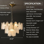 Brushed Gold 23 Inch Crystal Chandelier Illumination