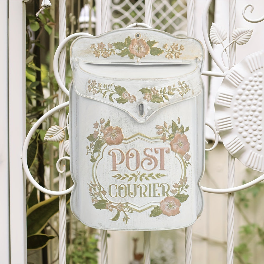 Casella Postale Metallo Vintage Rosa Esterno Apertura Antieffrazione