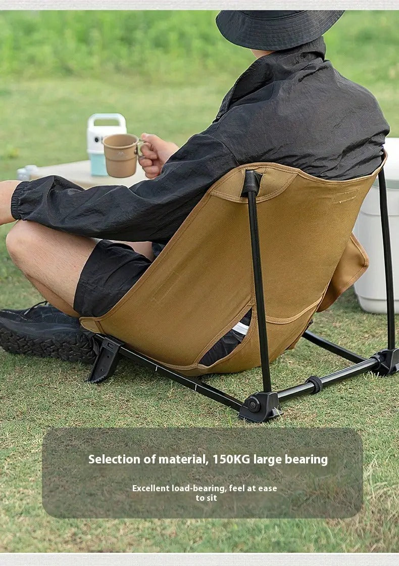 Sedia Pieghevole Leggera In Alluminio Khaki Per Campeggio Spiaggia Trekking