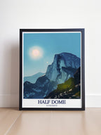 Half Dome Poster - Yosemite National Park Art Print - Glacier Point Wall Print - Yosemite Travel Poster-1