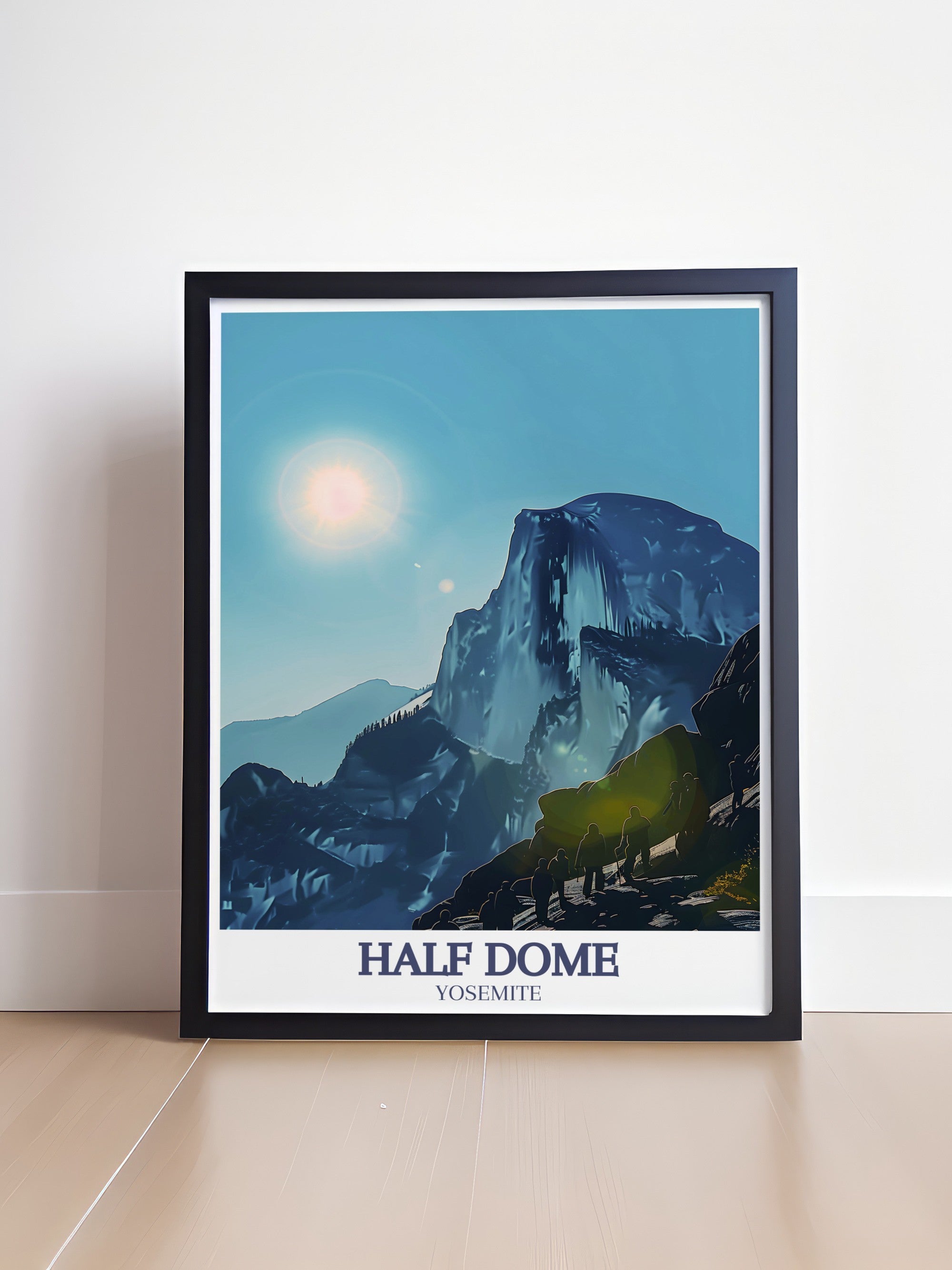 Half Dome Poster - Yosemite National Park Art Print - Glacier Point Wall Print - Yosemite Travel Poster-1