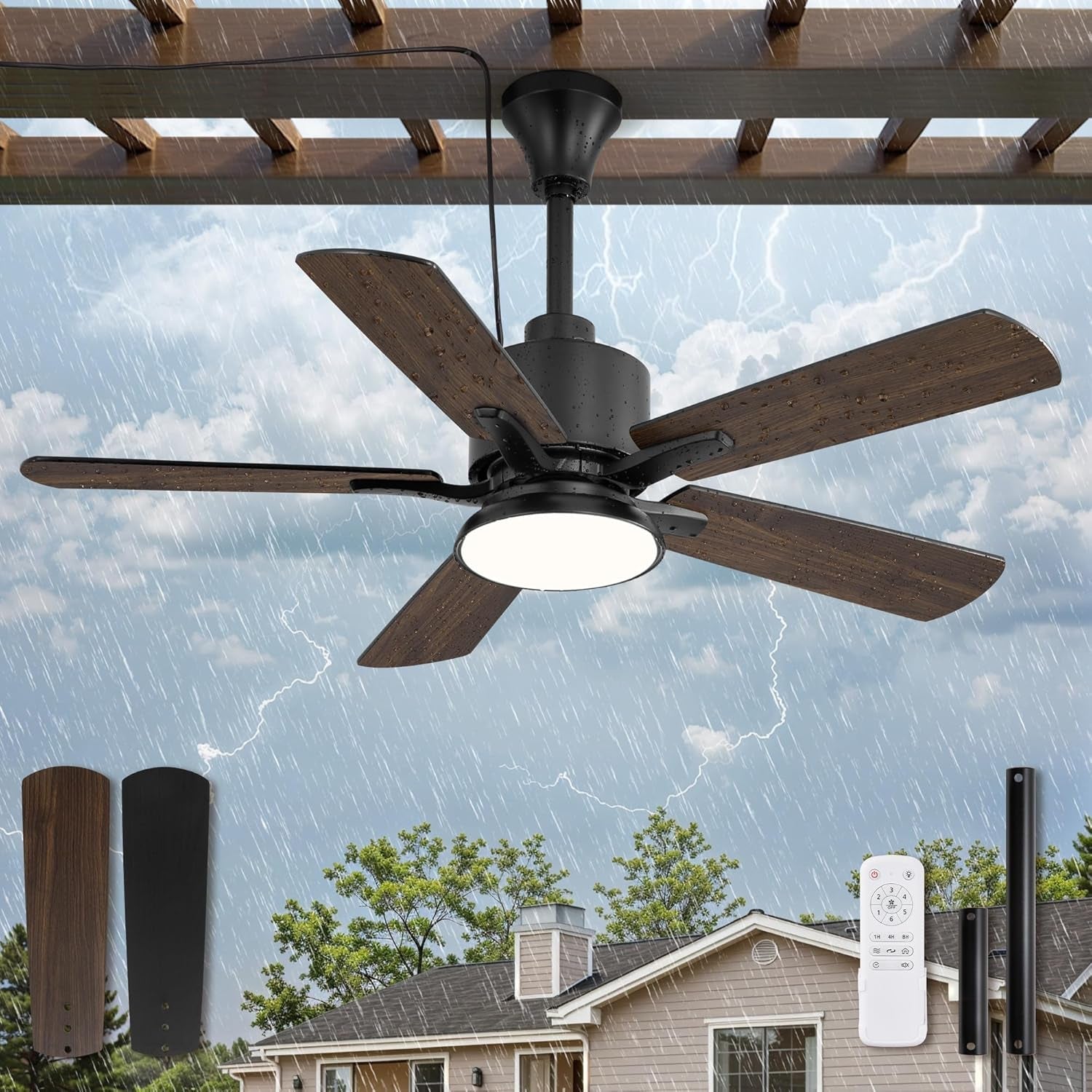 Ventilatore Da Soffitto Esterno Da 42 Pollici IP65 Resistente Alle Intemperie
