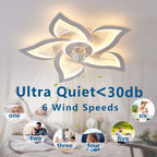 Ventilatore da Soffitto LED Bianco 60 cm Reversibile con Luci