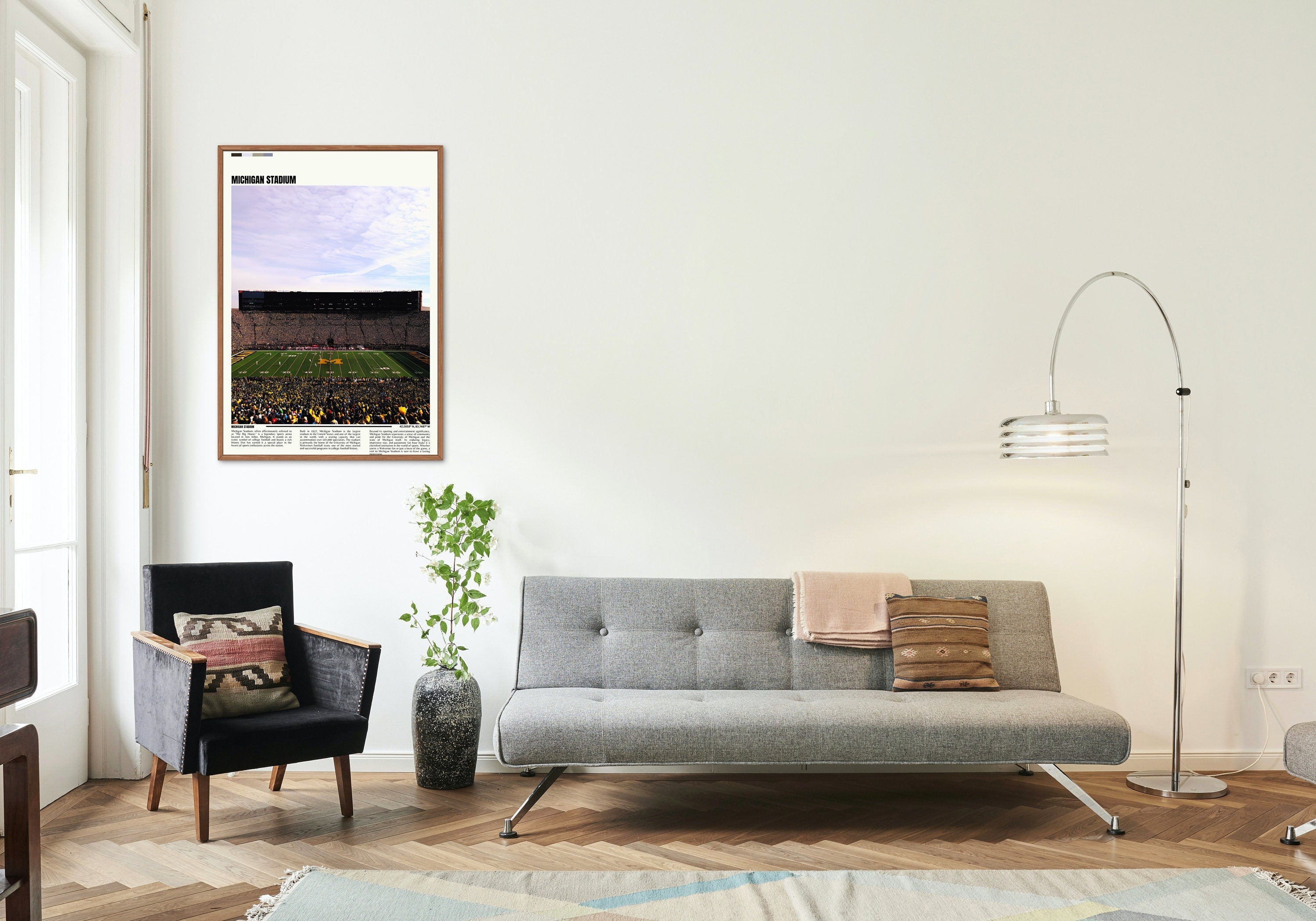 Michigan Stadium Print | Michigan Art | Michigan Wolverines Poster | NCAA Stadium Poster | Housewarming Gift-4