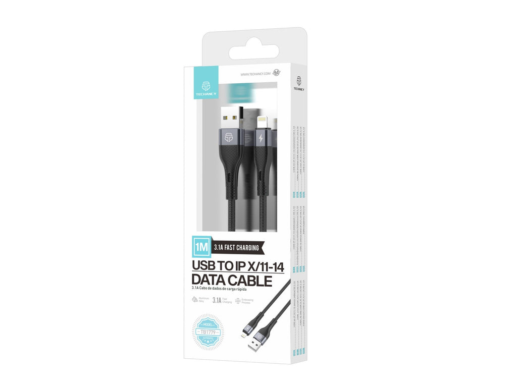 Cavo Dati USB Lightning Nero TB1779 Carica Veloce 3,1 A Trasferimento 480 Mbps