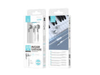 Techancy Auricolari In-Ear 3,5 Mm Bianco Cavo 1,2 m TD8087 Suono Surround Premium