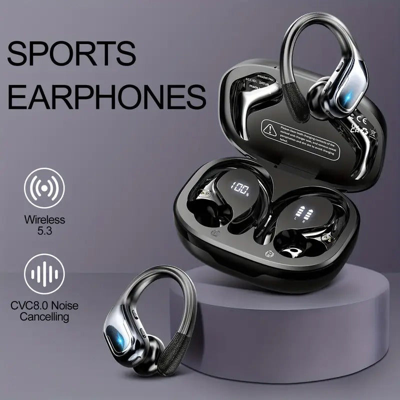 Auricolari Sport Senza Fili Con Microfono E Display LED