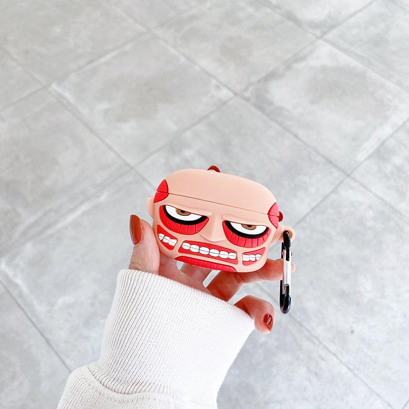 Custodia AirPods Attack On Titan 3D Protezione Antishock IMD