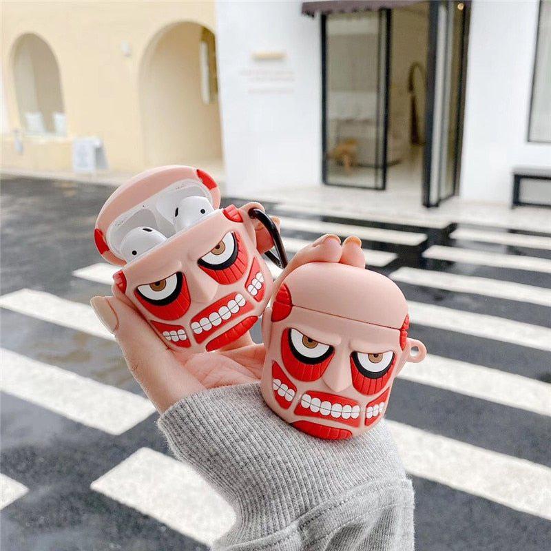 Custodia AirPods Attack On Titan 3D Protezione Antishock IMD
