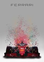 Poster Formel 1  Rennwagen Aquarell · Deko Print ohne Rahmen-6