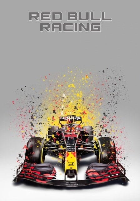 Poster Formel 1  Rennwagen Aquarell · Deko Print ohne Rahmen-0