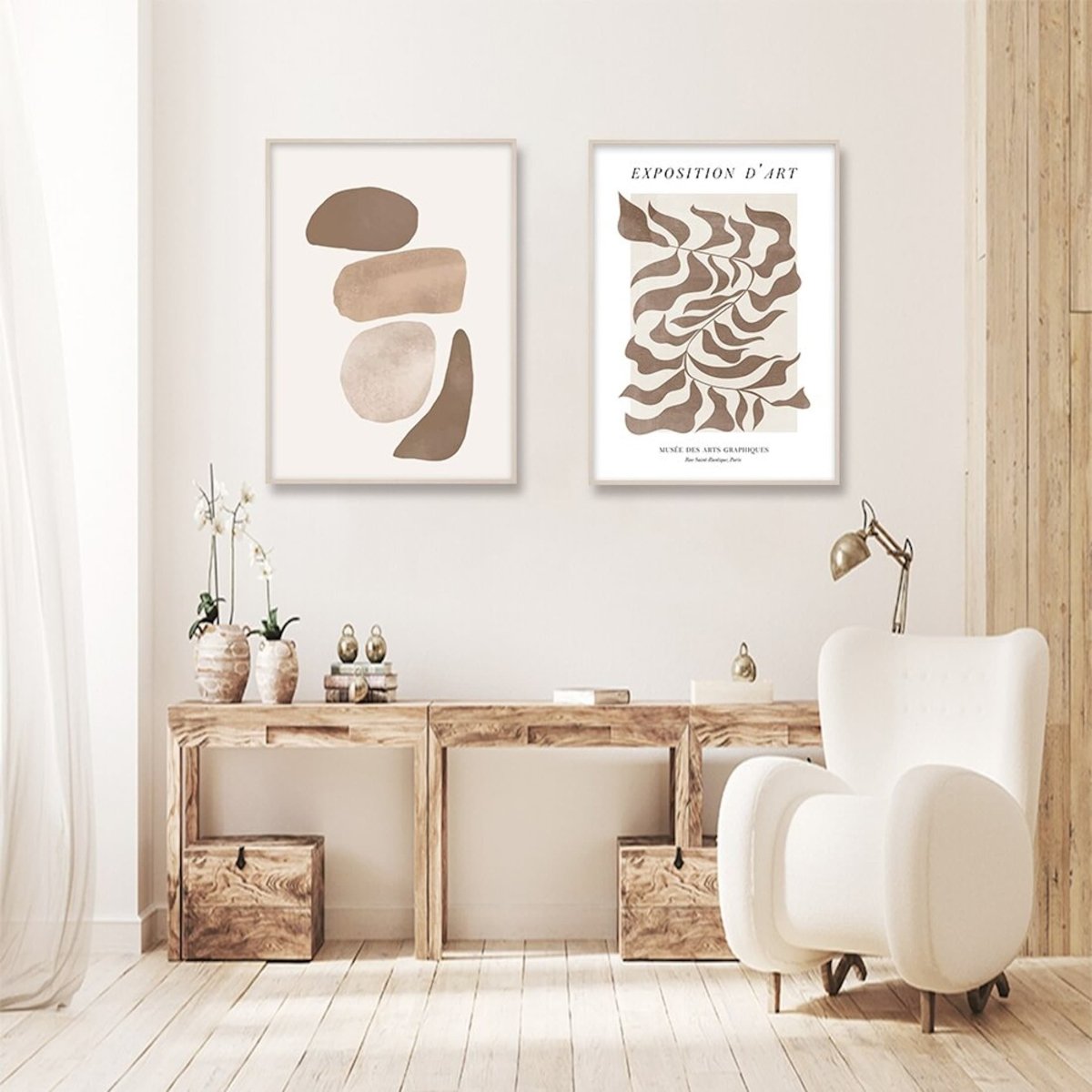 Poster Gesichtslinien und Abstrakte Formen als Deko Print ohne Rahmen-3