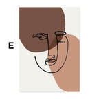 Poster Gesichtslinien und Abstrakte Formen als Deko Print ohne Rahmen-9
