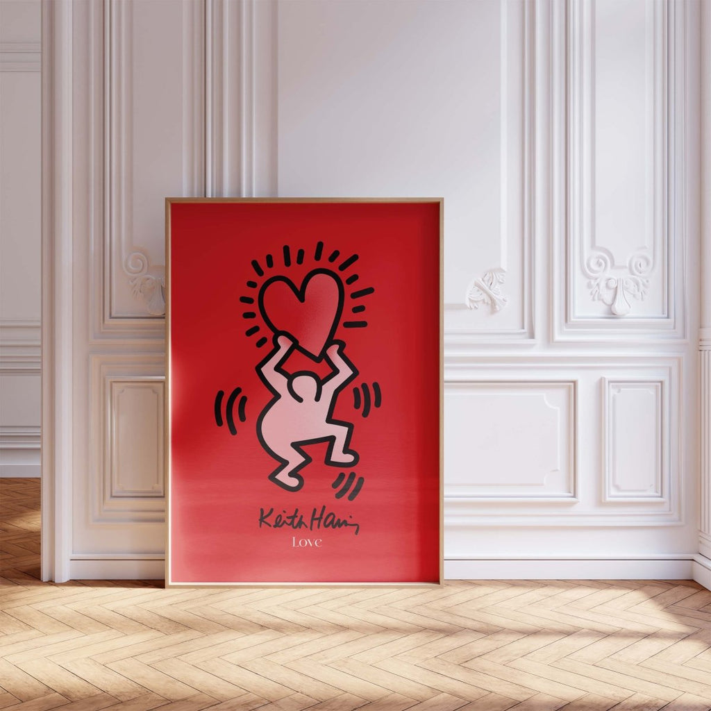 Tanzende Figur mit Herz Poster · Pop Art Street Art Stil · Moderner Kunstdruck ohne Rahmen-3
