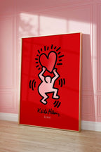 Tanzende Figur mit Herz Poster · Pop Art Street Art Stil · Moderner Kunstdruck ohne Rahmen-2